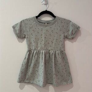 Rylee + Cru Green Casual Sundress Short Sleeve Crew Neck